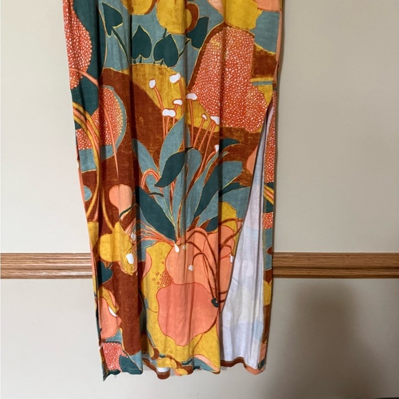 Zara Colorful Retro Style Floral Cutout Maxi Dress - Picture 10 of 12